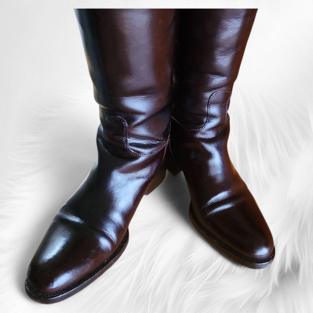 SARTOREサルトル ロングブーツ ジョッキーダークブラウン 351/2 箱付