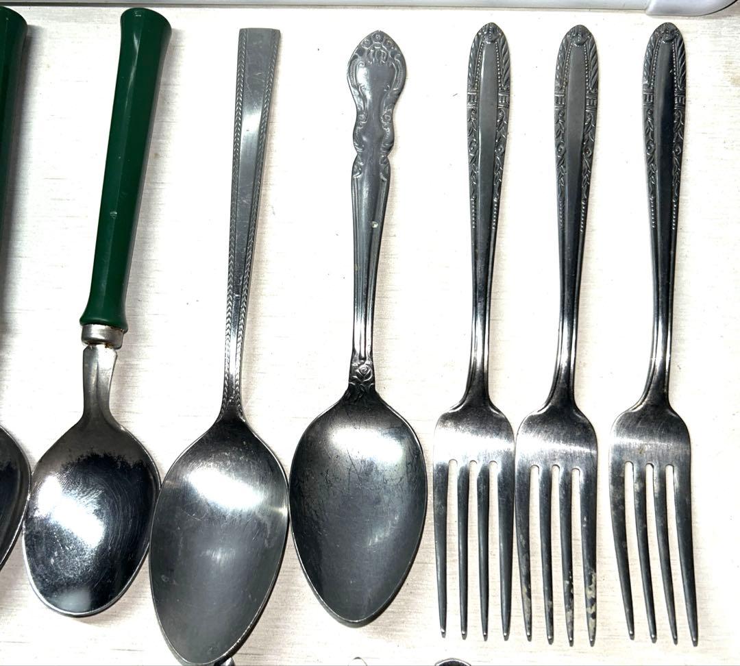 【ビンテージ】フランツ ティーカップ&レトロカトラリー23本セット