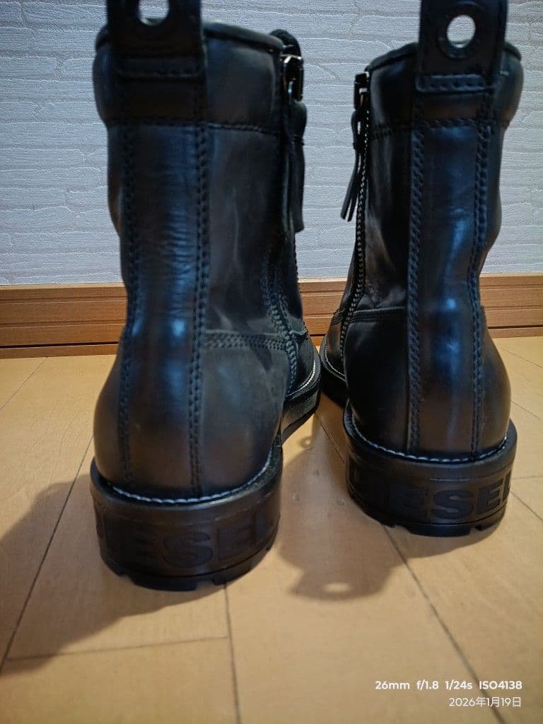 k*k様 DIESEL レースアップブーツ 44 ブラック