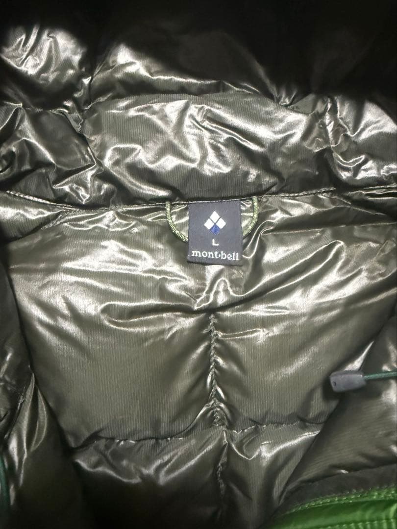 完売品 montbell スペリオダウンパーカ グリーン L 新品未使用 タグ付