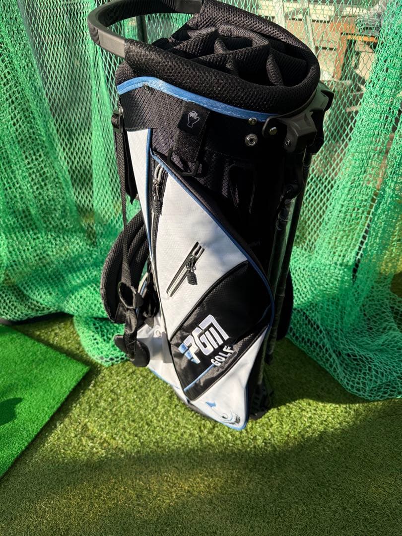 新品 PGM GOLF キャディバッグ 白 黒 青 ゴルフバッグ 14分割