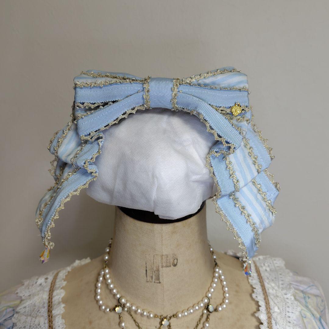 BABY ディズニー シンデレラワンピース カチューシャセット サックス 姫袖