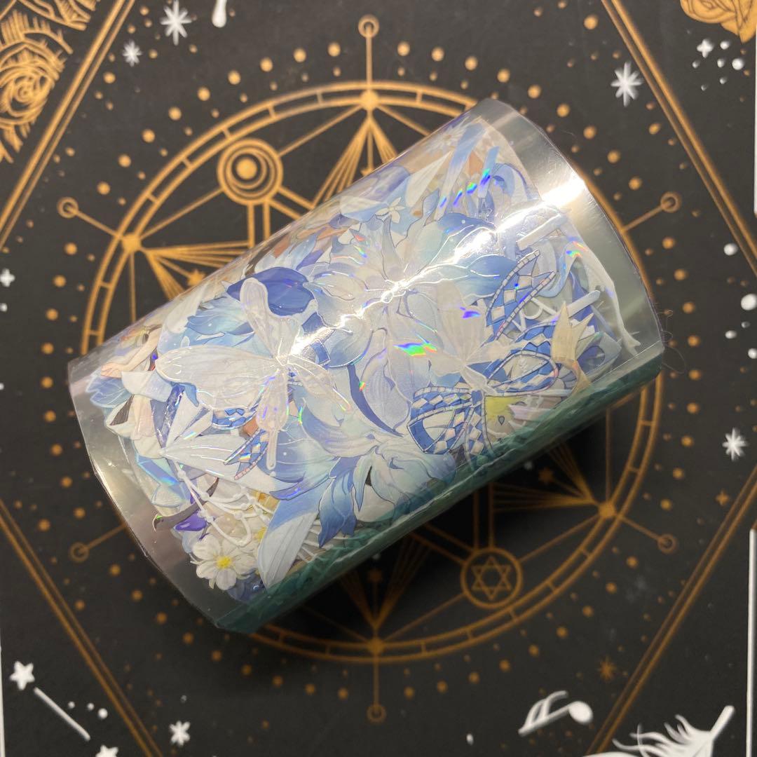 【E】海外　10m巻　貝殻光マスキングテープ　人物系/動物装飾系