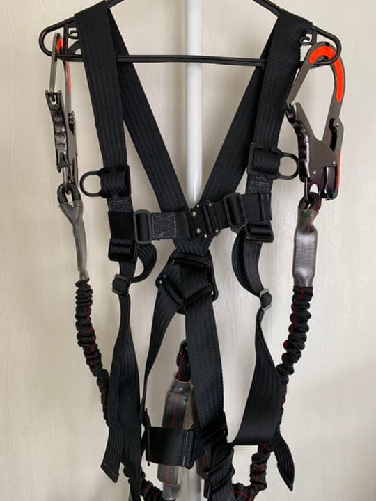 新規格適合品　KH ハーネスセット(ハーネスX型+ダブル蛇腹ランヤード)