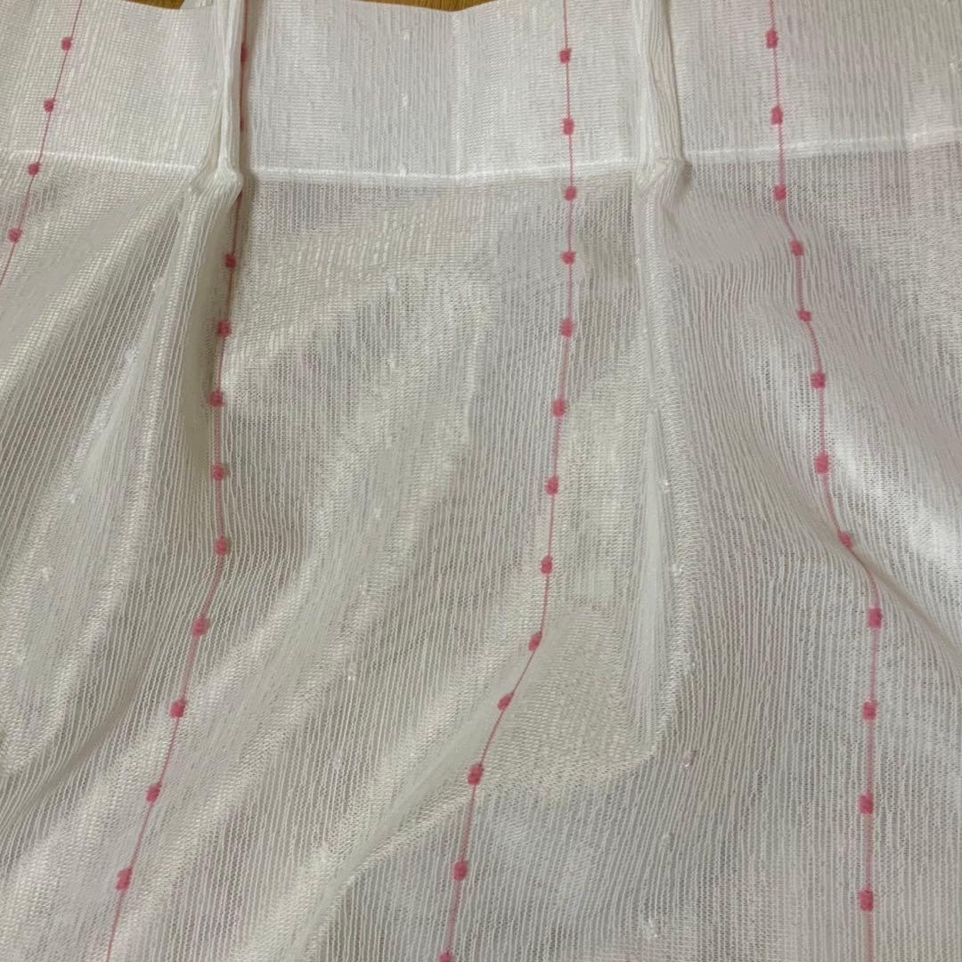 オーダーカーテン100×200＆レースカーテン100×195★ピンク系