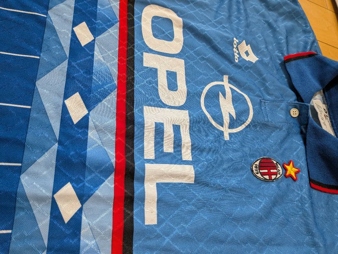 ヴィンテージユニフォームミランオーセンティック長袖ユニフォーム水色