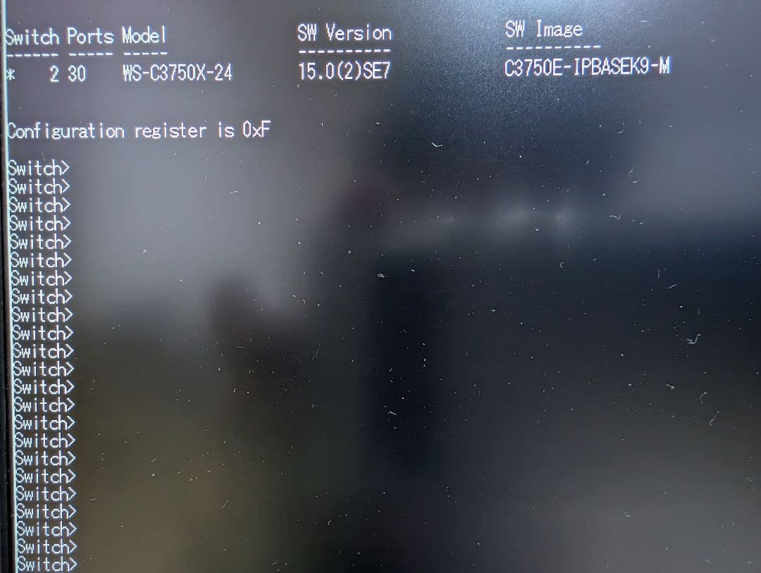 CISCO WS-C3750X-24T-S　L3Switch 2台セット