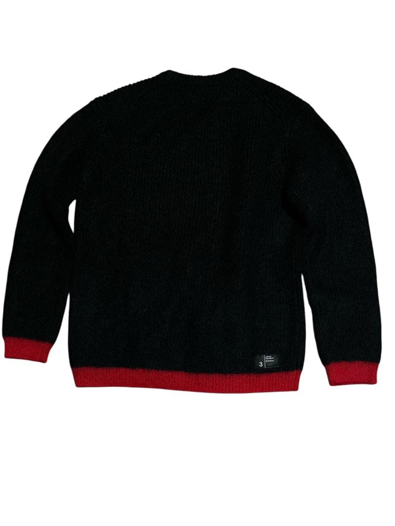 ユニフォームエクスペリメント　モヘア　ニットセーター　ブラック　メンズ　Ｌ相当