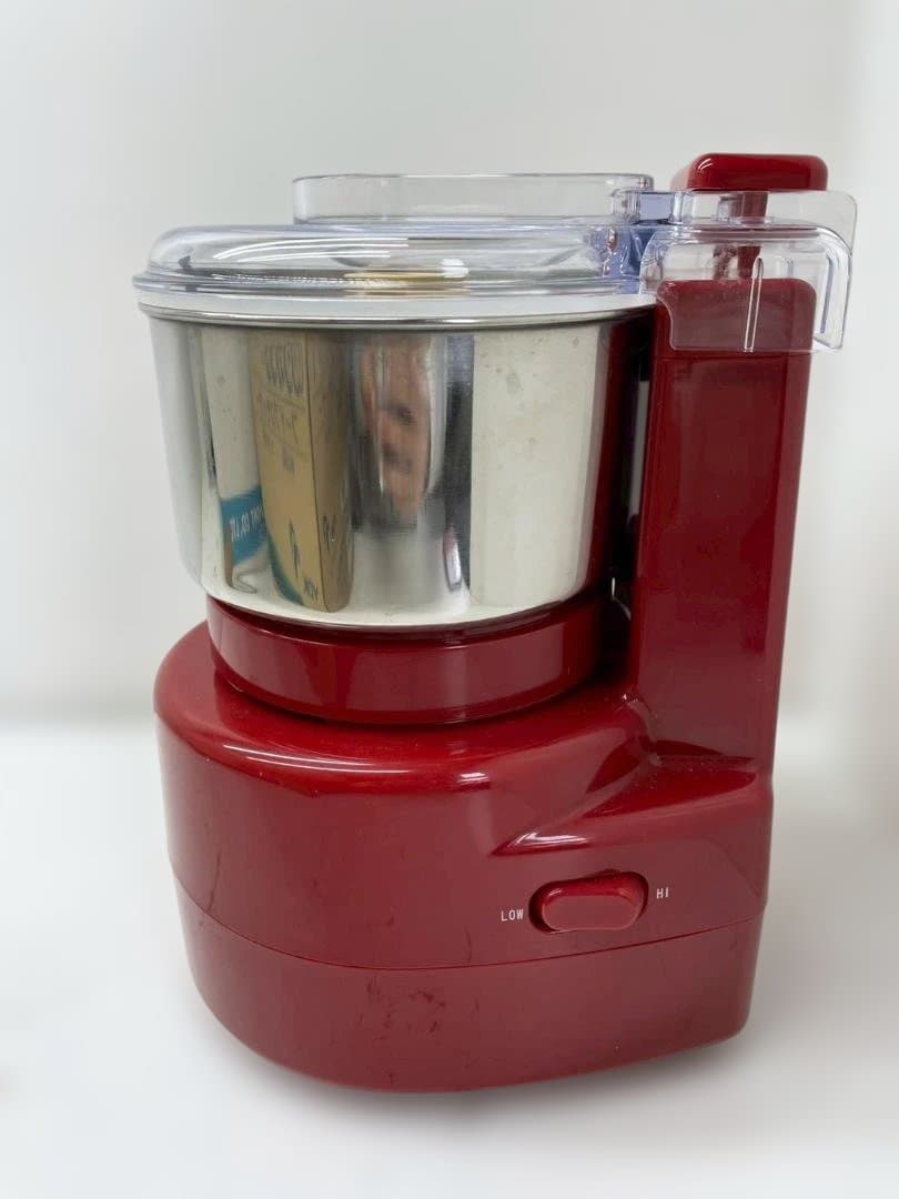 A◆あじのさと　Wスピード　フードプロセッサー　Y-2400W　レッド　箱付き