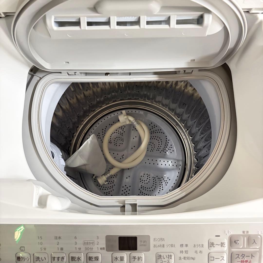 美品❗️便利で大人気の乾燥機付き縦型全自動洗濯機❗️大阪、大阪近郊配送と設置無料