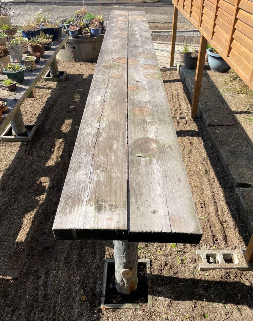 盆栽棚 [脚③棚板②] 【引き取り限定】野草 ガーデニング 庭園 日本庭園