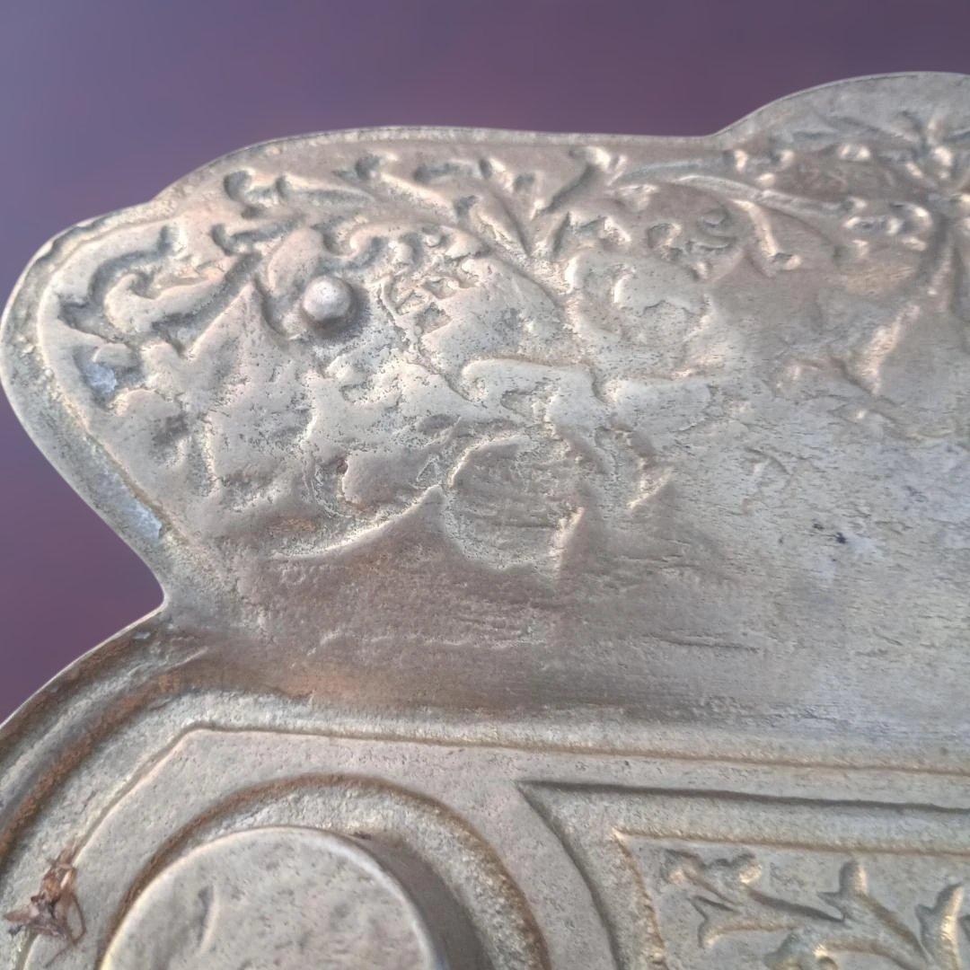 ６０９５）ヴィンテージ　鋳鉄製のインク壺