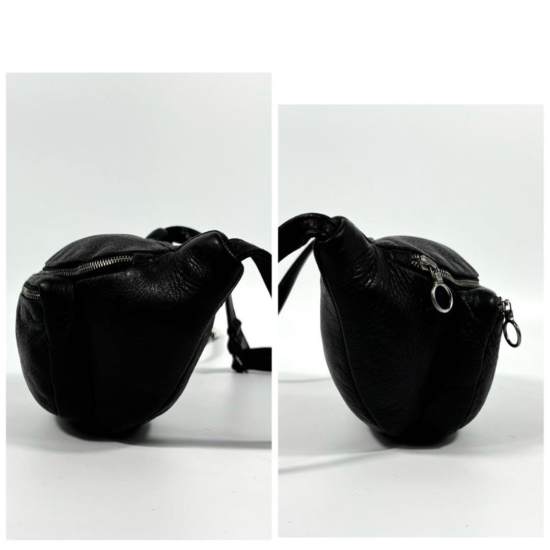 ✨希少 美品✨アエタ DA11 S ボディバッグ ディアスキン ブラック 黒