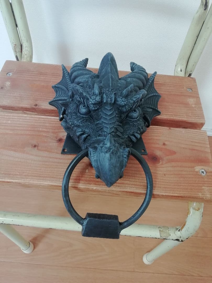 ドラゴン　ドアノッカー　未使用　ゴシックドラゴン