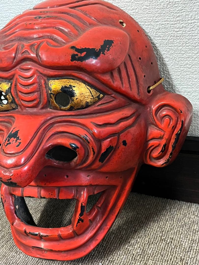 お面　能面　舞楽面　鬼面　般若　神楽面 アンティーク　レトロ　壁掛け　骨董 猿面