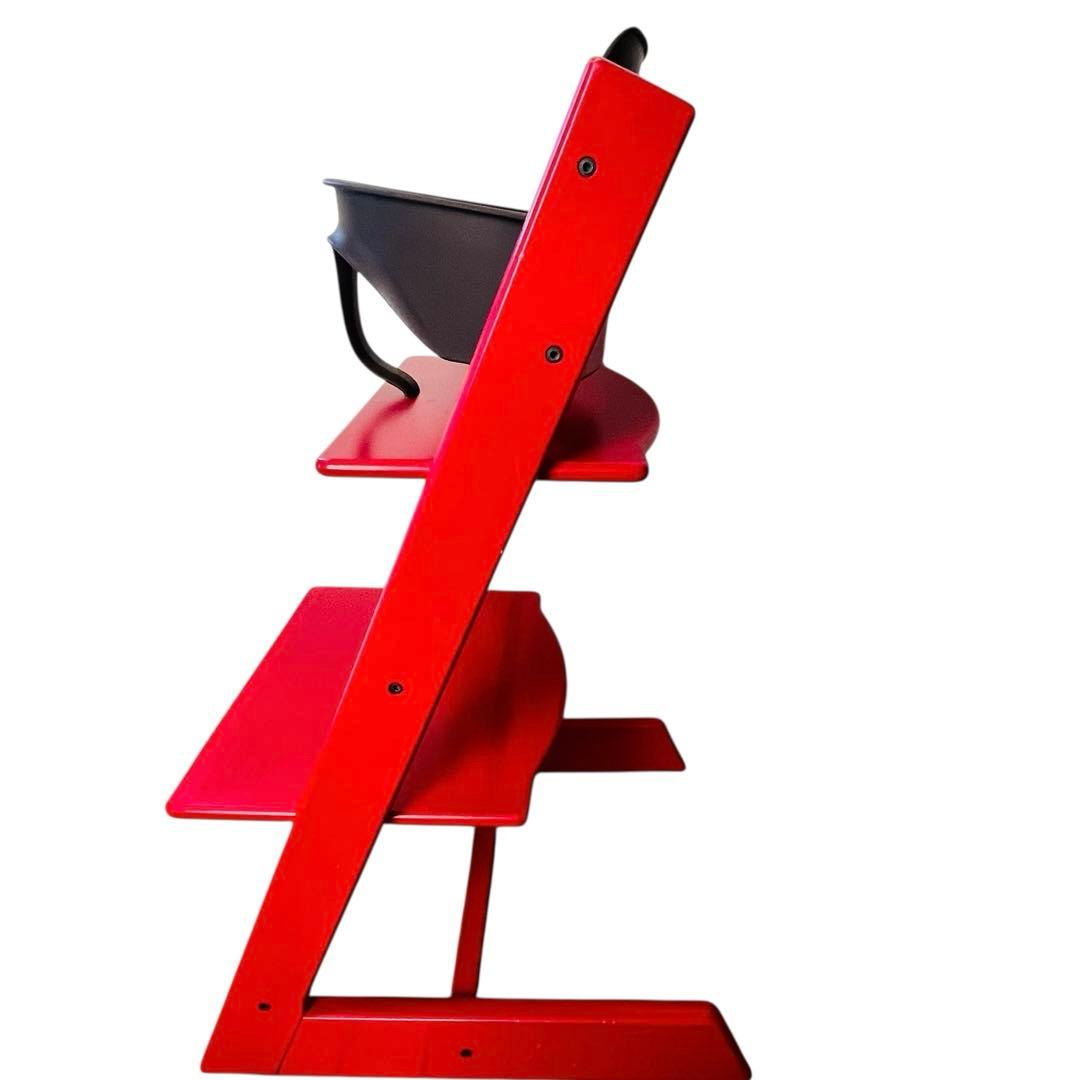 【良品 廃番】ストッケ トリップトラップ レッド シリアル4 ベビーガード付き