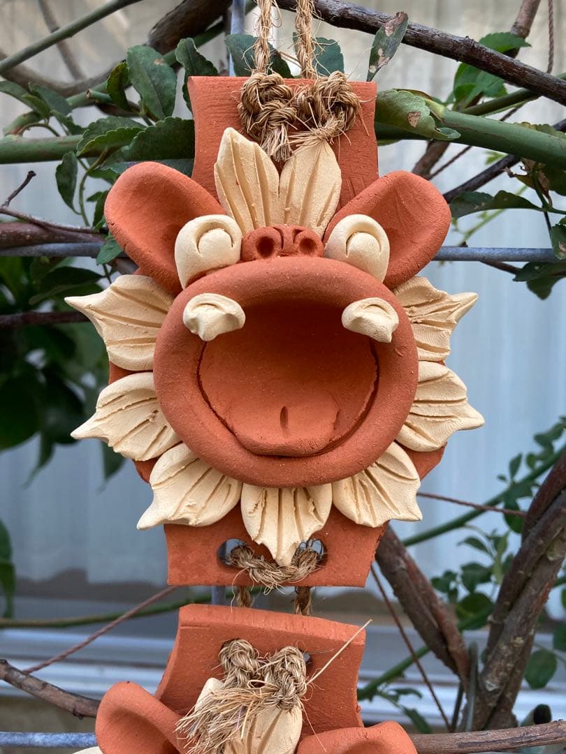 シーサー　壁掛け　魔除け　厄除け　御守り　笑顔　ニコニコ　沖縄