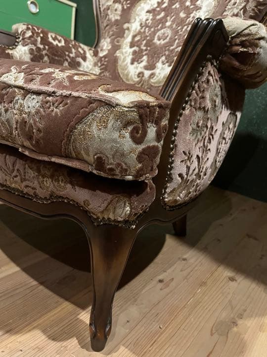 希少 カリモク ドマーニ シングルソファ 金華山 アンティーク インテリア