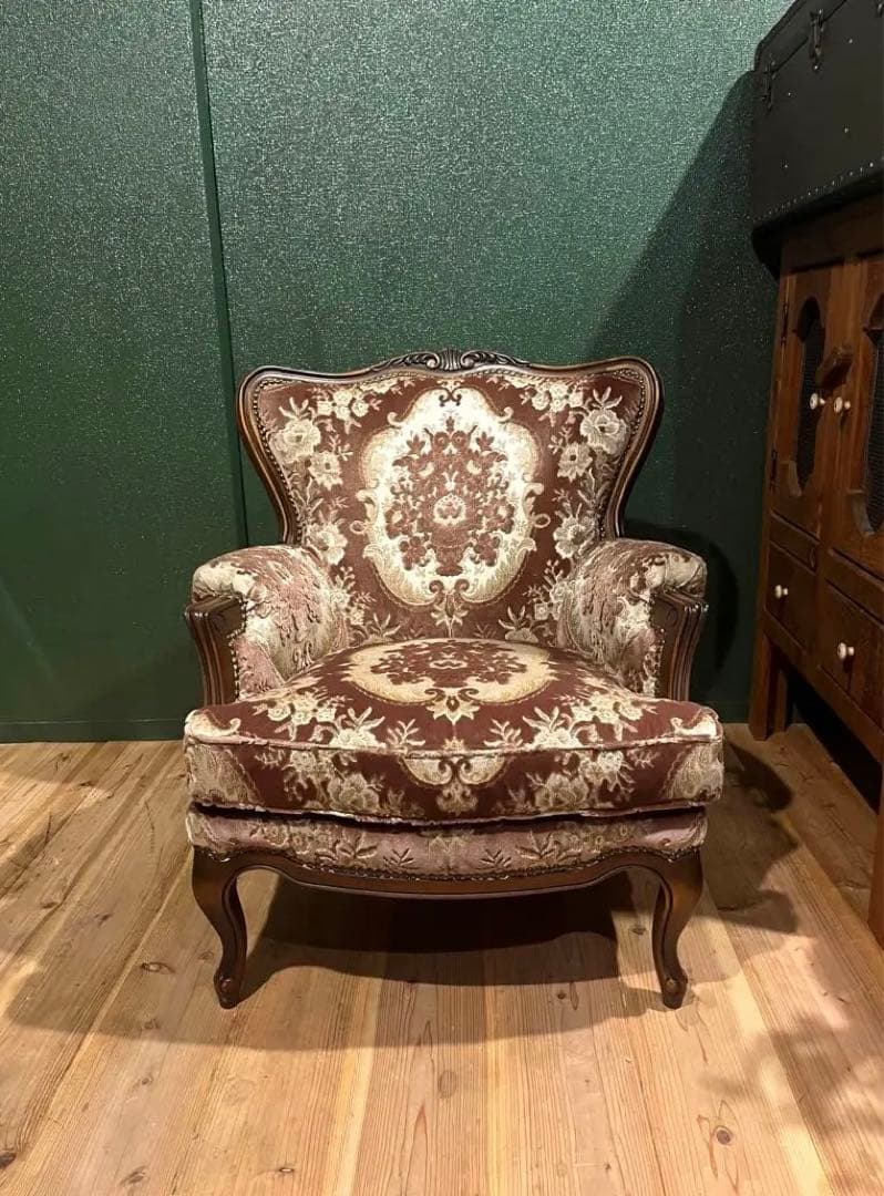 希少 カリモク ドマーニ シングルソファ 金華山 アンティーク インテリア