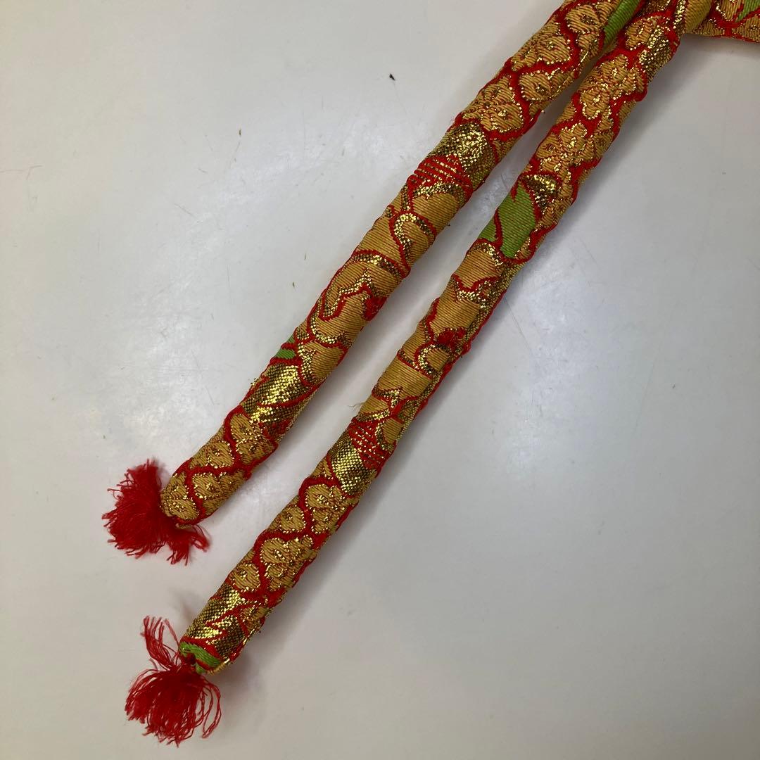 七五三 七歳用　ハーフ成人式　帯　帯締め　半幅帯　アンティーク　金糸