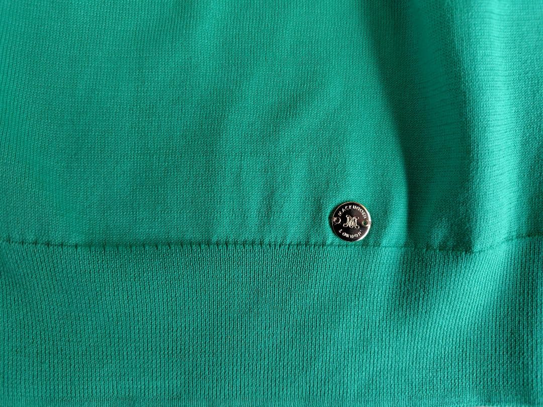 新品マッキントッシュロンドン　スビンコットンニットカーディガン40緑45100円