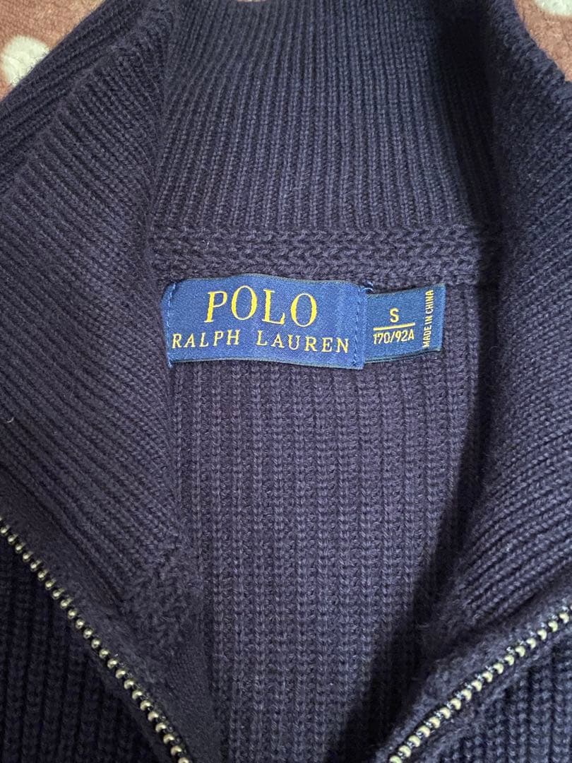 東です！！！ラルフローレン ドライバーズニット ネイビー 赤ポニー