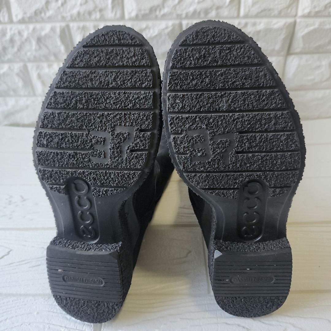極美品✨eccoエコー超ロングブーツ23.5cmスエード中ボア滑り止めジッパー付