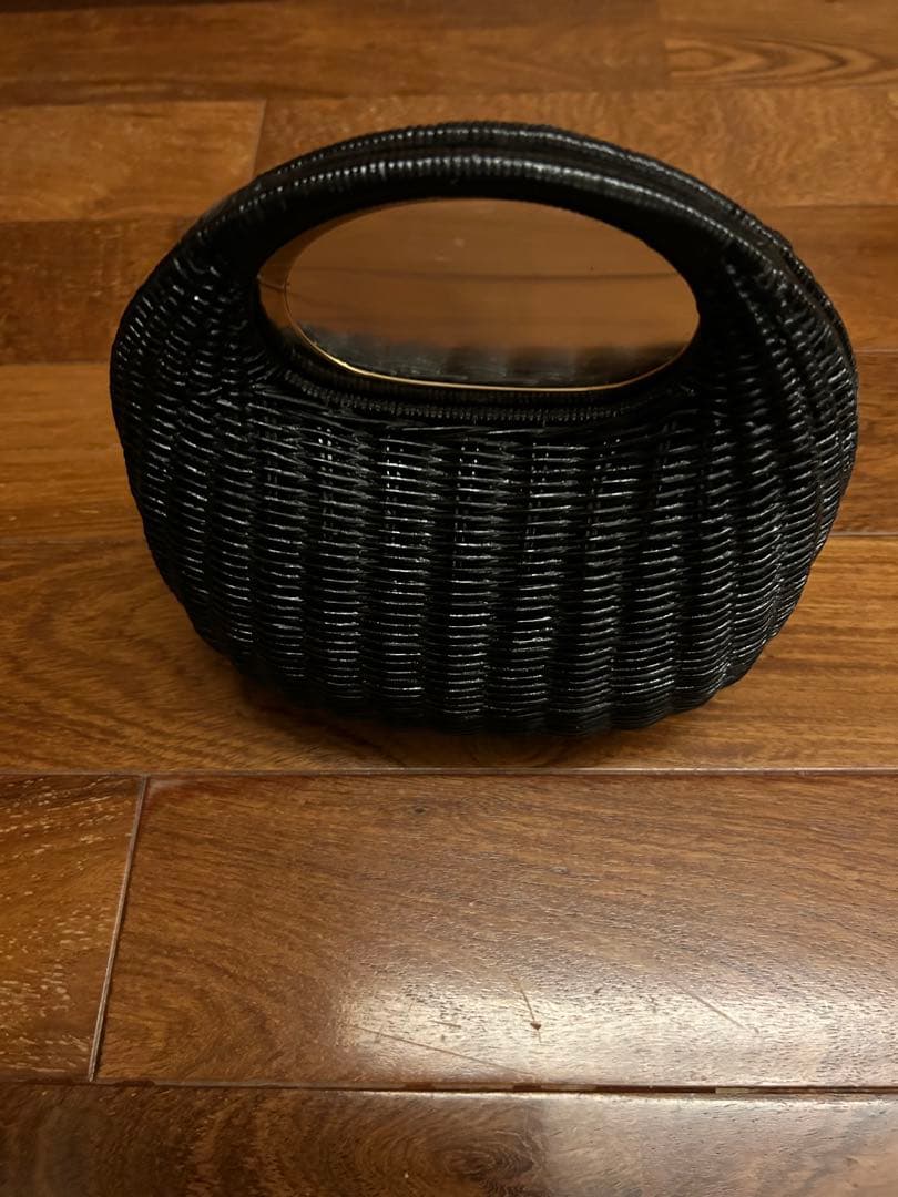 サカイ　sacai 黒ラタンバッグ