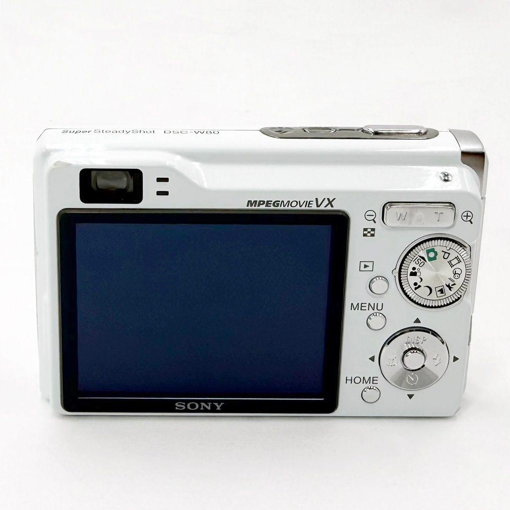 ソニー Cyber-shot DSC-W80 ホワイト コンデジ カメラ 中古