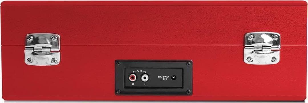 ポータブルレコードプレーヤー スーツケース型 スピーカー内蔵 レトロ レッド