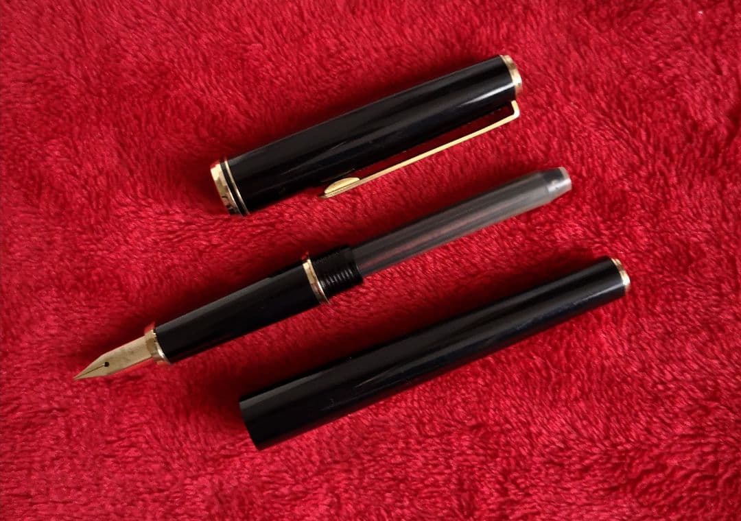 パイロット 万年筆 14K-585 刻印 14金 F H185 ブラックゴールド