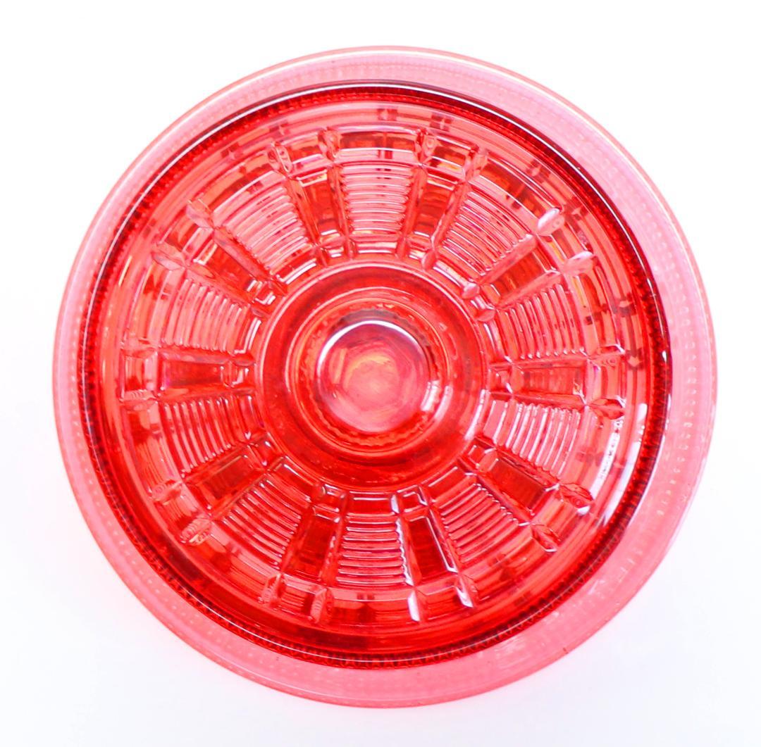 オールド・バカラ 激レア ルビーレッド色ガラス 蓋物＆プレート 小物入れ トレー