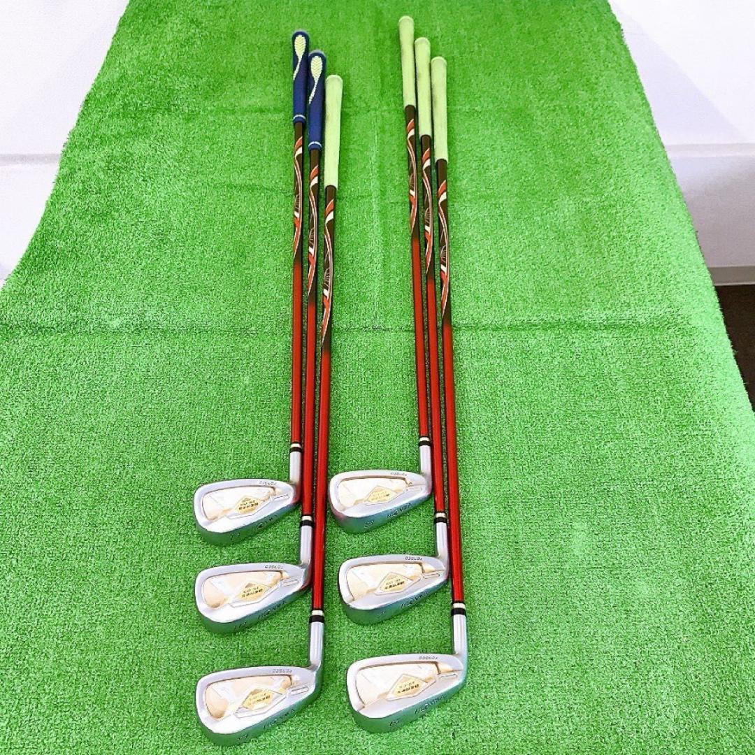 テ43★★2星2S ホンマベレス IS-03 6本レフティアイアンセット 金 左