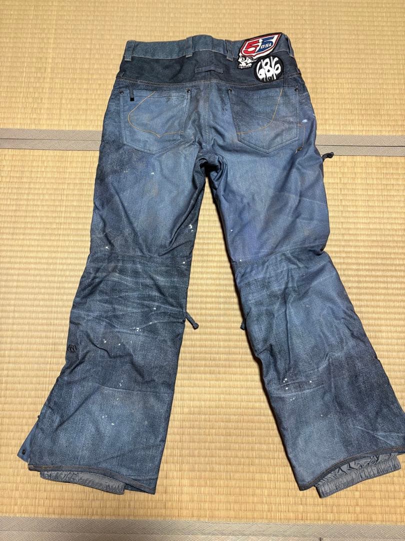 686 55 diesel コラボ　M ダメージ加工　スノーボード　パンツ