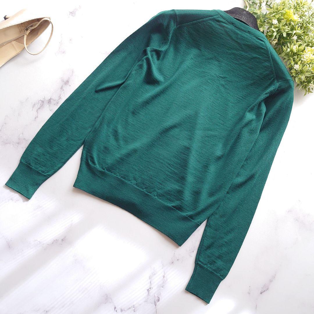 現行タグ ジョンスメドレー エクストラファインメリノウール 長袖カーディガン S