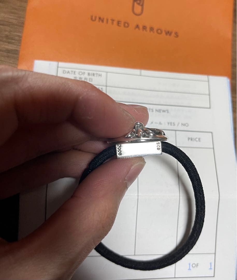 美品 インボイス原本無修正 クロムハーツ ヘアゴム クロスボール