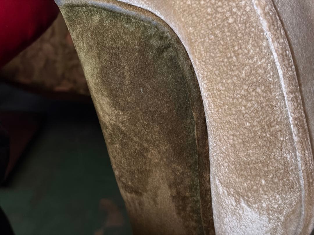 希少　二人掛けソファ ファブリックソファ　レトロ　ストライプソファ　SZ