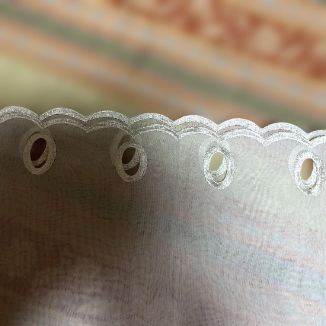 ボブ様確認用　新品未使用　ホワイトレースカフェカーテン アイレット式