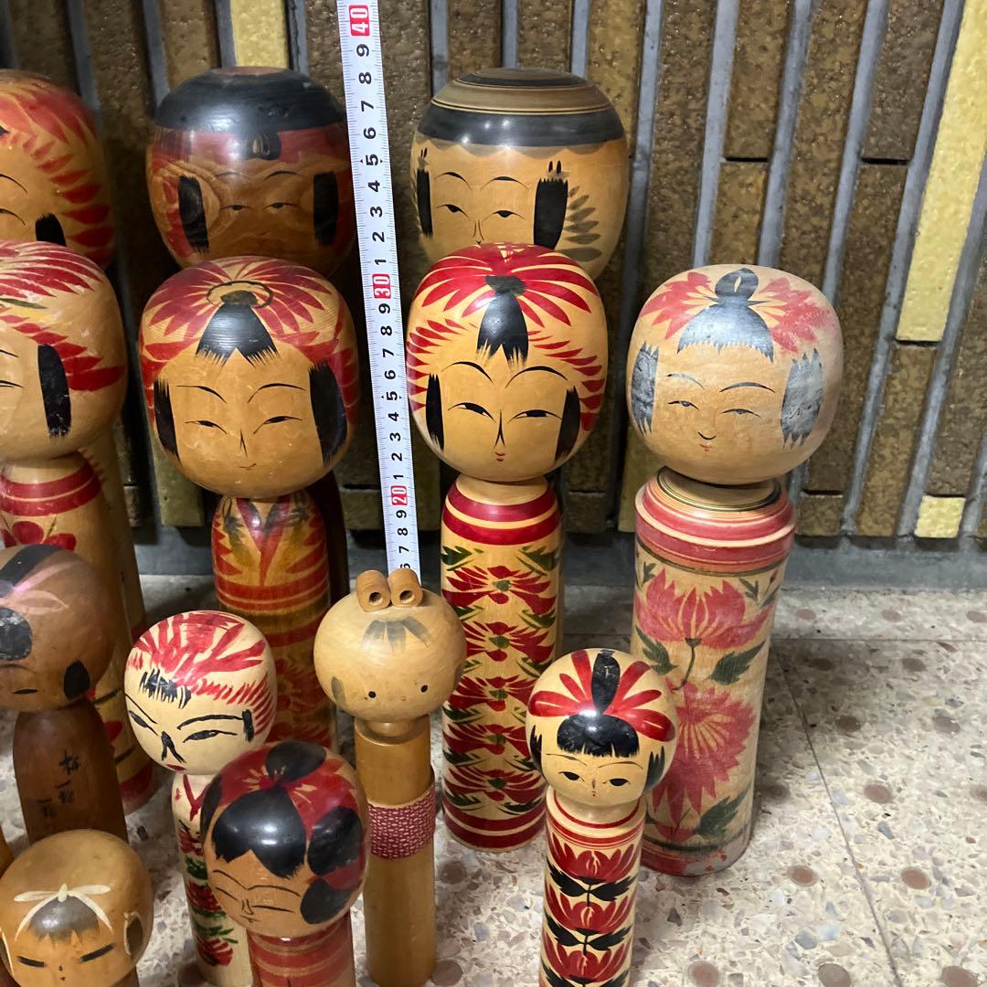 D-3 伝統こけし 16点まとめ売り 大量コレクション 郷土玩具 アンティーク