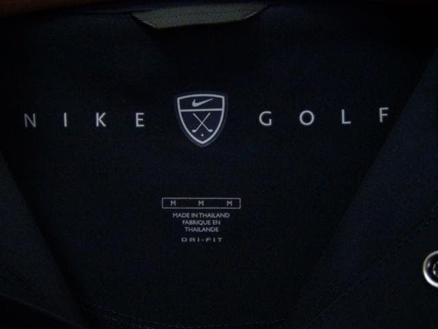 19300　ナイキゴルフ　メンズ　半袖シャツ　濃紺　サイズＭ