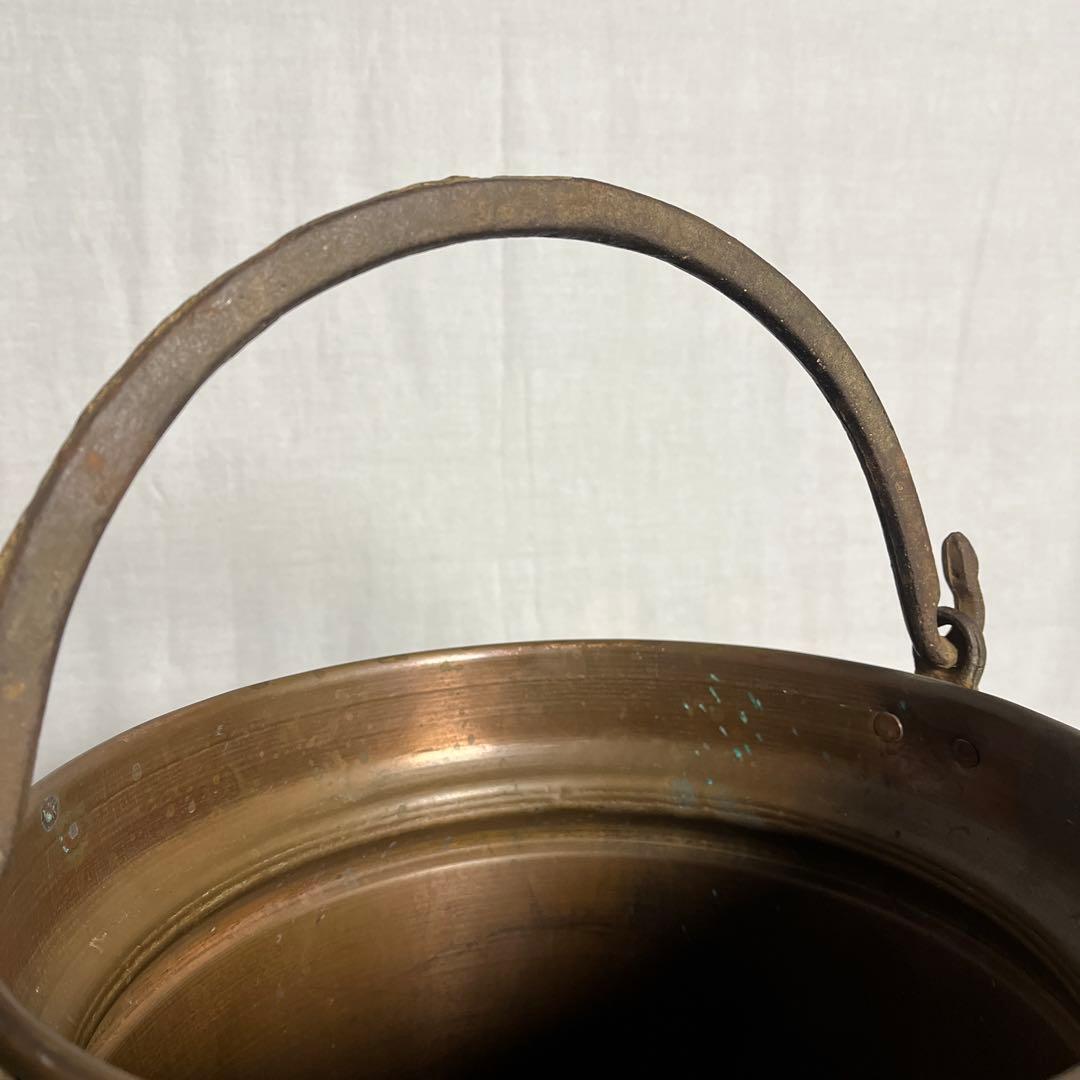 古家具アンティーク品◾️肉厚 銅製 バケツ 鉢カバー 雑貨 小物