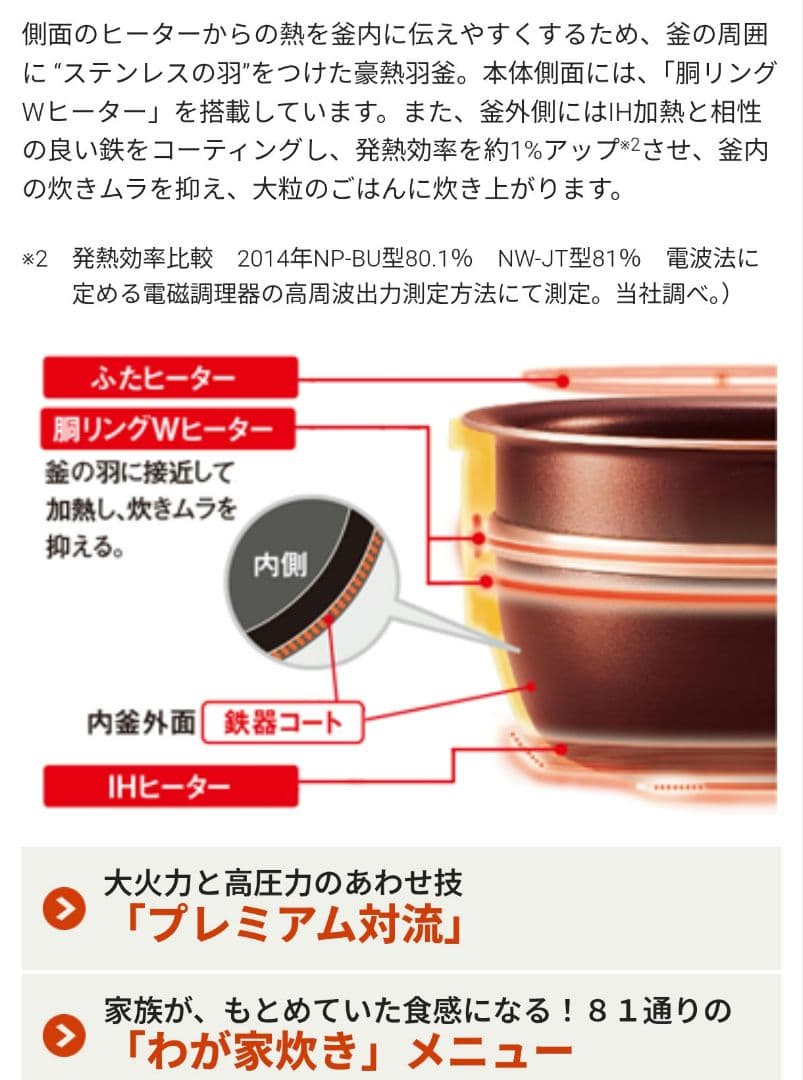 T*i様 象印炊飯器 圧力IH NW-JT10 極め羽釜 美品