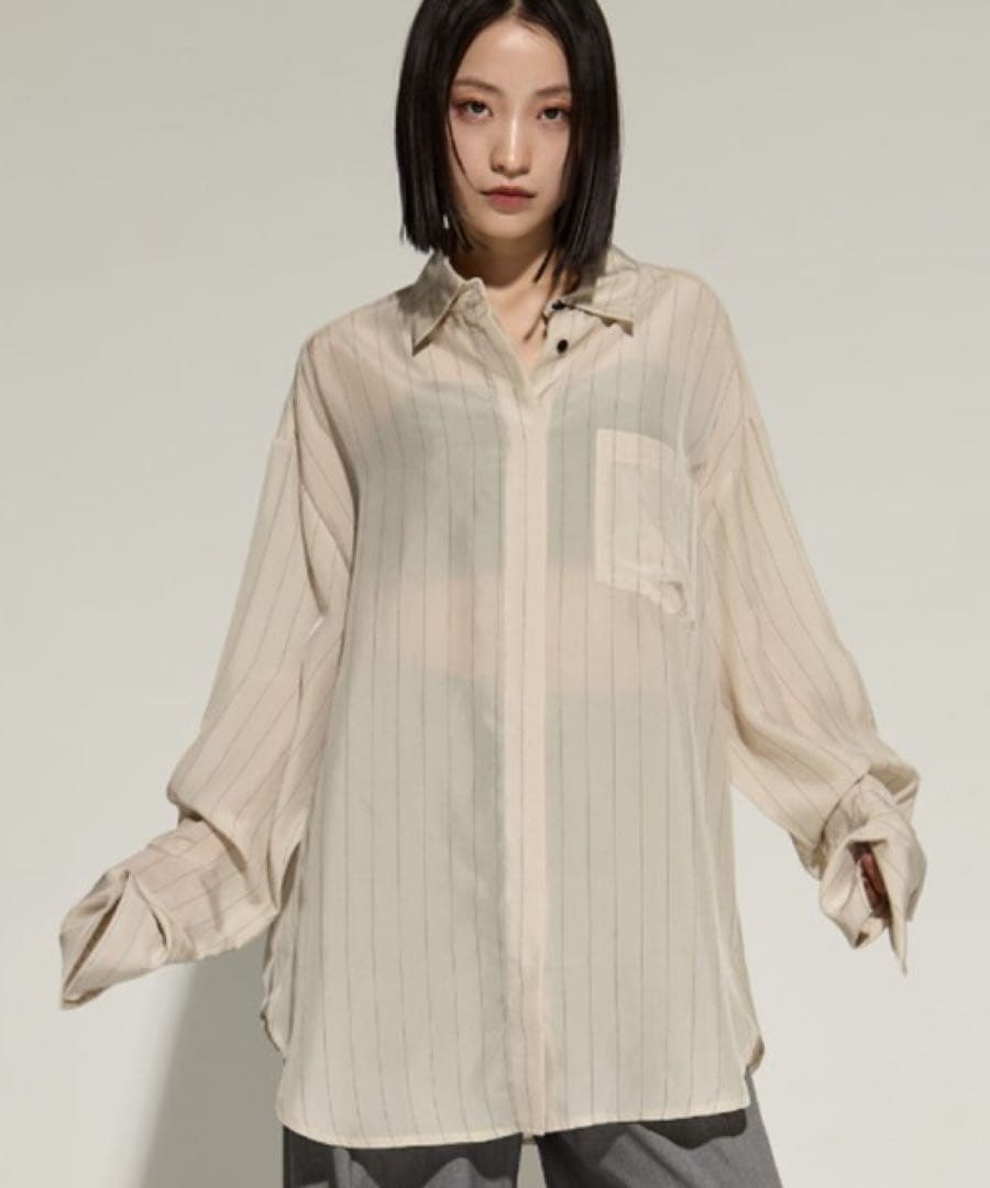 TODAYFUL Stripe Silky Shirts 美品