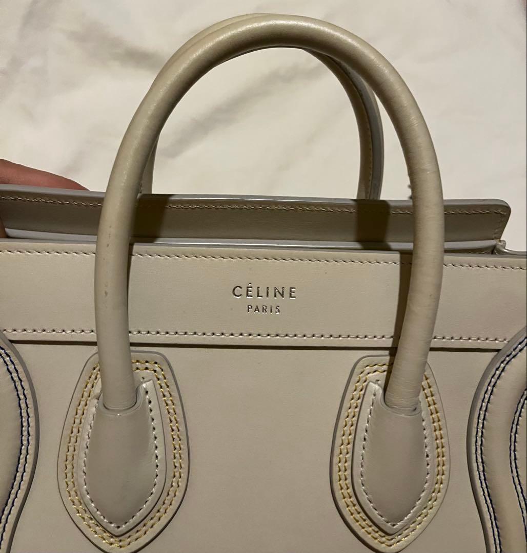 美品　セリーヌ ラゲージ　ナノ　マルチカラーステッチ　ショルダー