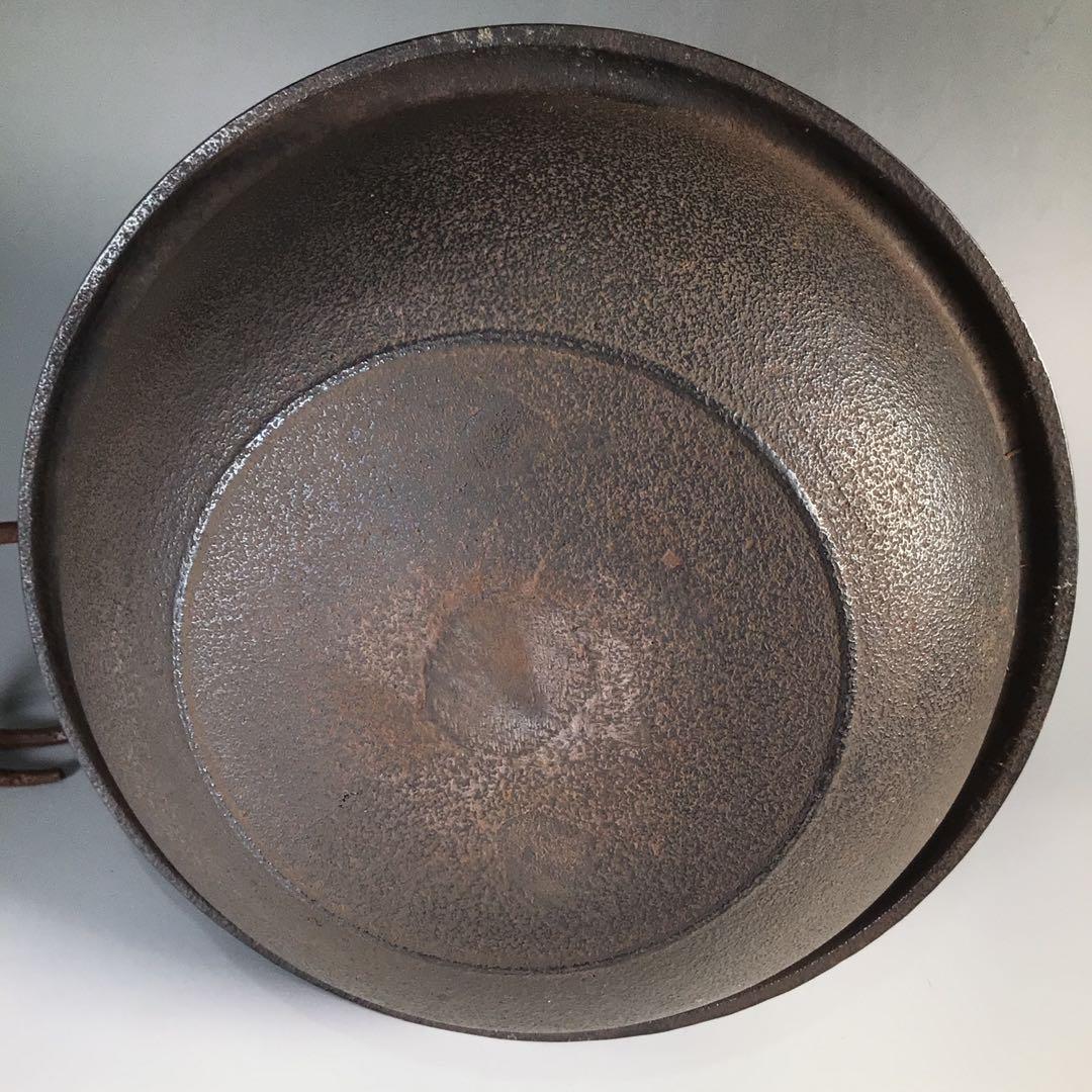 Ｍ６６２　茶釜　『釜師　門脇喜平造』『斑紫銅蓋』『真形釜』　共箱　茶道具