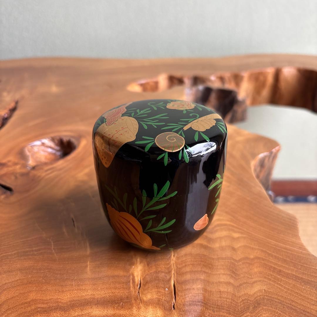 池端秀斉作 海松貝大棗 而妙斎好写 抹茶碗 茶道具 共箱