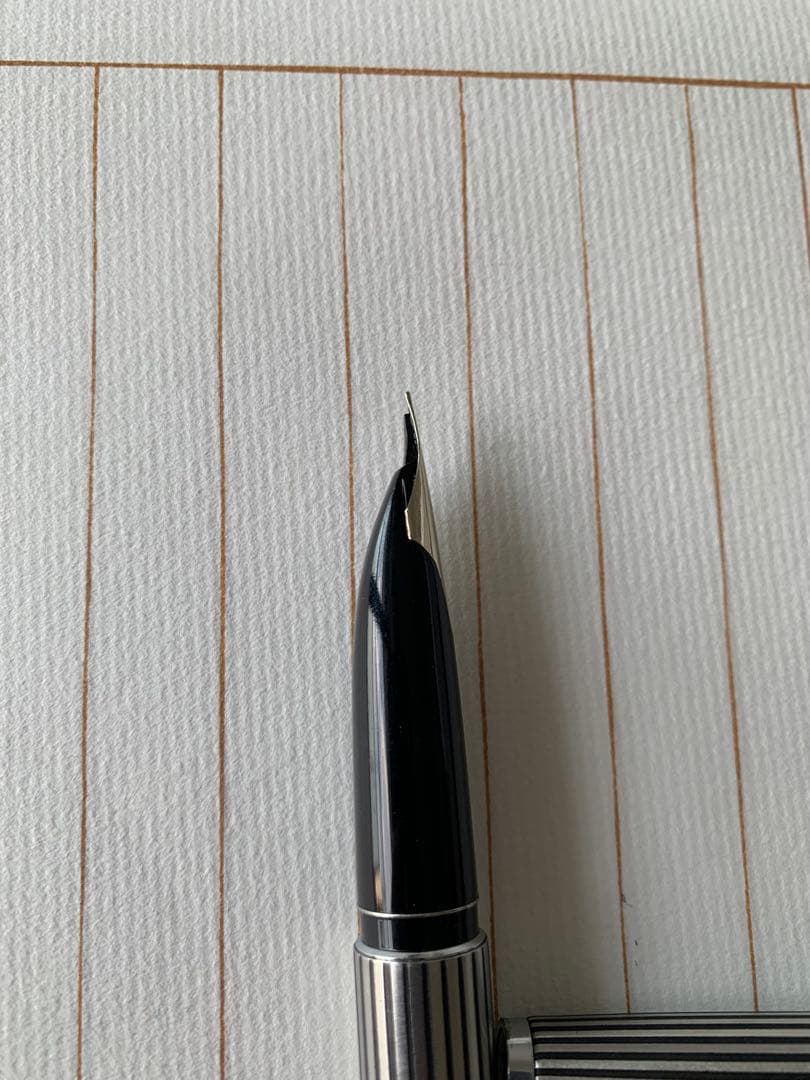 パイロット カスタム 蝕刻 18Kホワイトゴールドペン先 万年筆