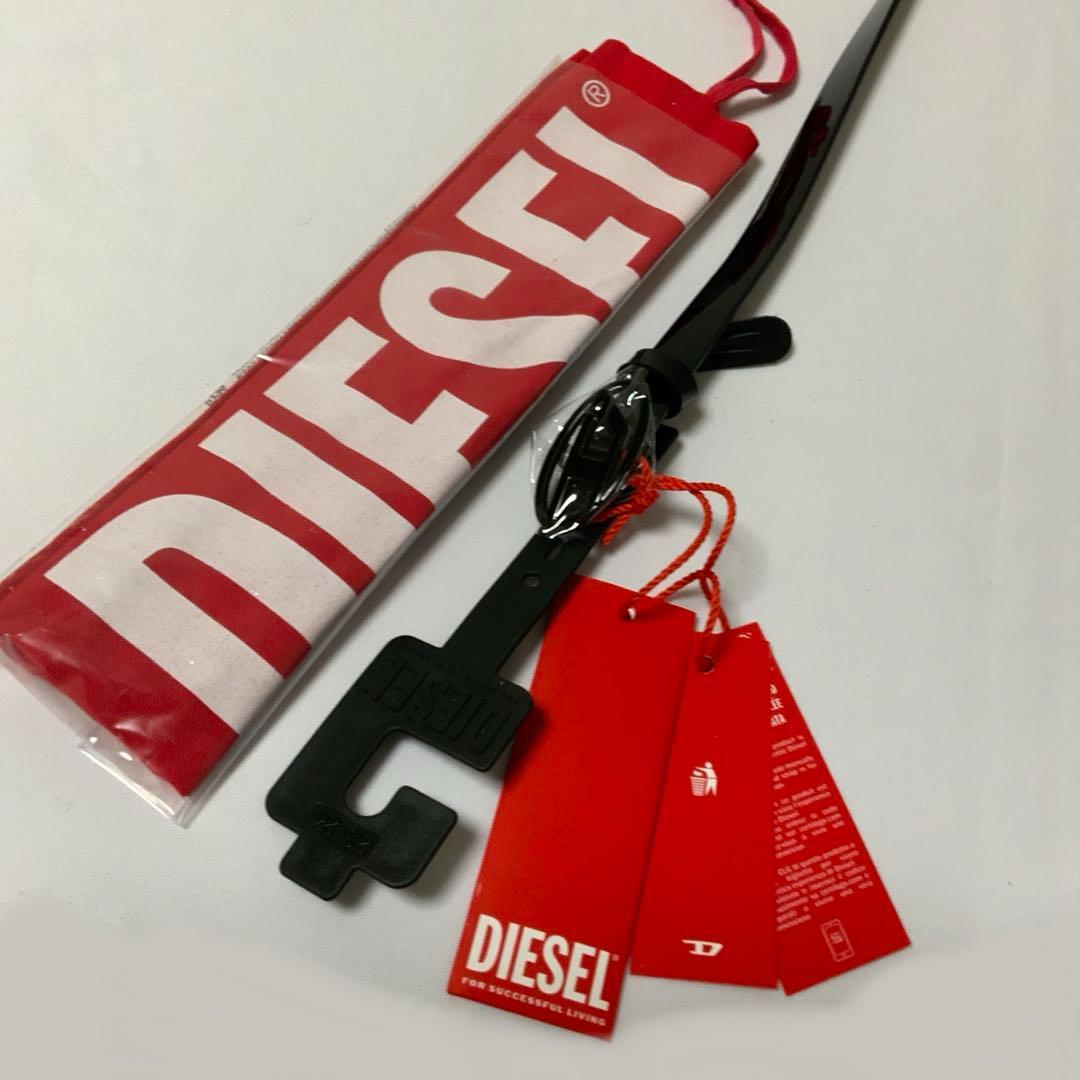 DIESEL　BELT　75　B-PLAY 15　X10323　ロゴ　光沢　新品
