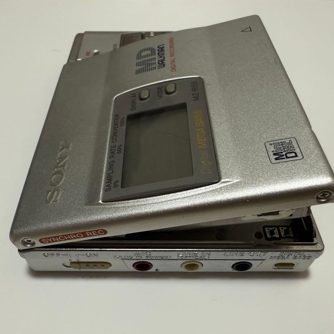 Sony MD ウォークマン　MZ-R50 + マイク　ECM-MS907
