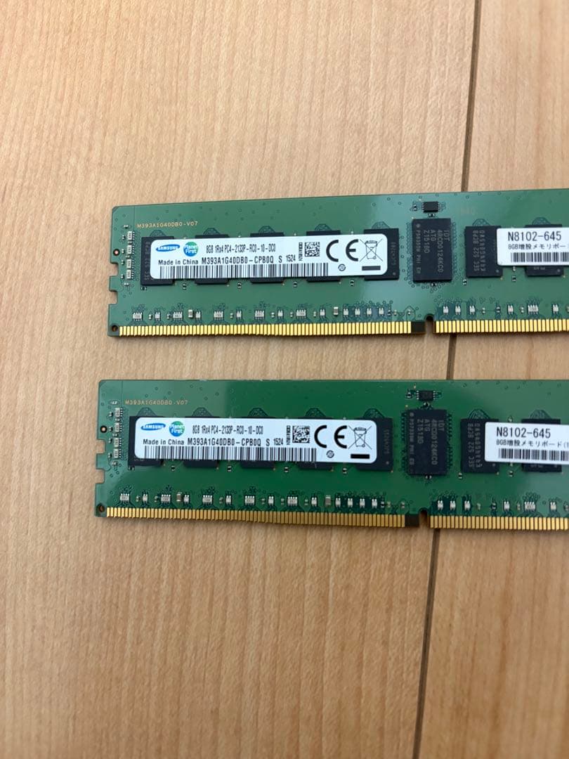 Samsung製 8GB ×2枚（合計16GB） ・DDR4 / PC4